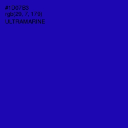 #1D07B3 - Ultramarine Color Image