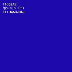 #1D08AB - Ultramarine Color Image