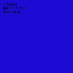 #1D0BD4 - Dark Blue Color Image