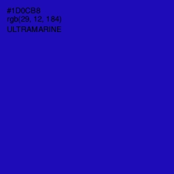 #1D0CB8 - Ultramarine Color Image