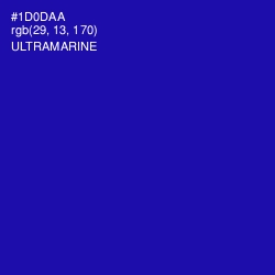 #1D0DAA - Ultramarine Color Image