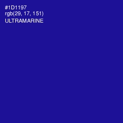 #1D1197 - Ultramarine Color Image