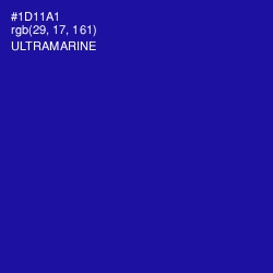 #1D11A1 - Ultramarine Color Image