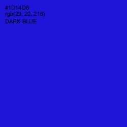#1D14D8 - Dark Blue Color Image