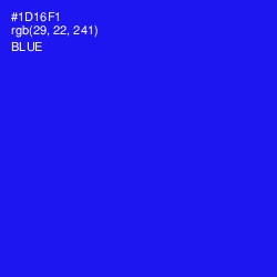 #1D16F1 - Blue Color Image