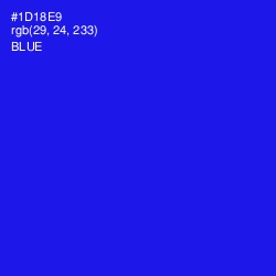 #1D18E9 - Blue Color Image