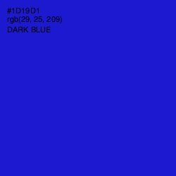 #1D19D1 - Dark Blue Color Image