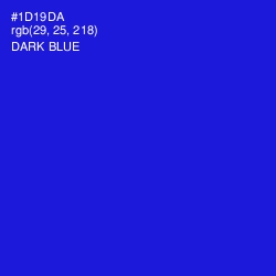 #1D19DA - Dark Blue Color Image