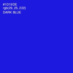 #1D19DE - Dark Blue Color Image