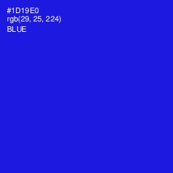 #1D19E0 - Blue Color Image