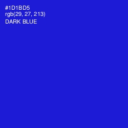 #1D1BD5 - Dark Blue Color Image