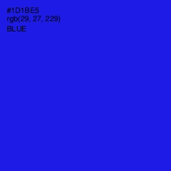 #1D1BE5 - Blue Color Image