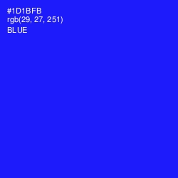 #1D1BFB - Blue Color Image