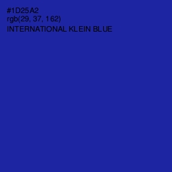 #1D25A2 - International Klein Blue Color Image