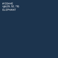 #1D344E - Elephant Color Image