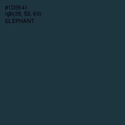 #1D3541 - Elephant Color Image