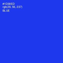 #1D38ED - Blue Color Image