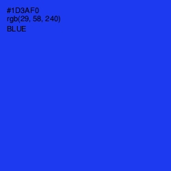 #1D3AF0 - Blue Color Image