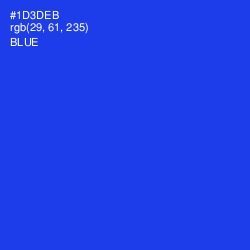 #1D3DEB - Blue Color Image