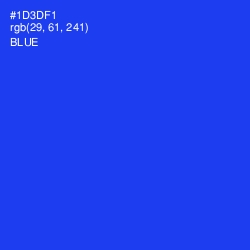 #1D3DF1 - Blue Color Image