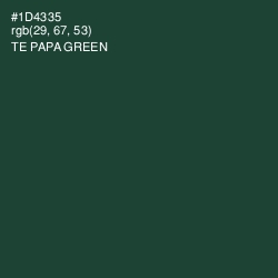 #1D4335 - Te Papa Green Color Image