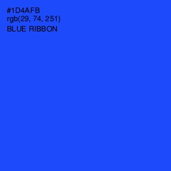 #1D4AFB - Blue Ribbon Color Image