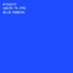 #1D4CFF - Blue Ribbon Color Image