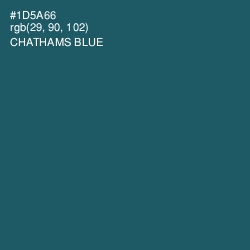 #1D5A66 - Chathams Blue Color Image