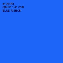 #1D64F8 - Blue Ribbon Color Image