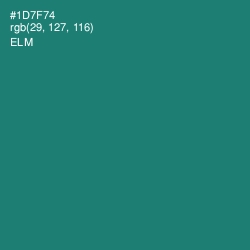 #1D7F74 - Elm Color Image
