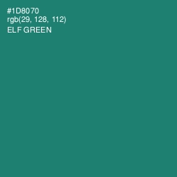 #1D8070 - Elf Green Color Image