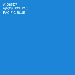 #1D85D7 - Pacific Blue Color Image