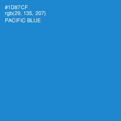 #1D87CF - Pacific Blue Color Image