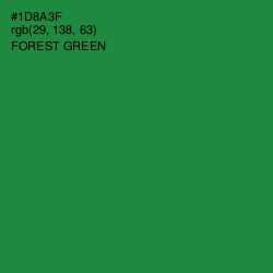 #1D8A3F - Forest Green Color Image