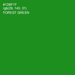 #1D8F1F - Forest Green Color Image