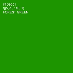 #1D9501 - Forest Green Color Image