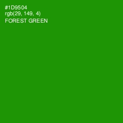 #1D9504 - Forest Green Color Image