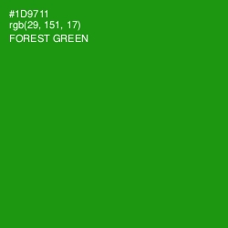 #1D9711 - Forest Green Color Image