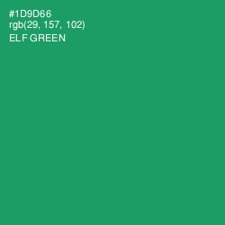 #1D9D66 - Elf Green Color Image