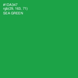 #1DA347 - Sea Green Color Image