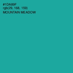 #1DA89F - Mountain Meadow Color Image