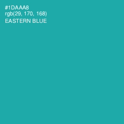 #1DAAA8 - Eastern Blue Color Image