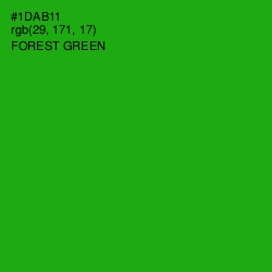 #1DAB11 - Forest Green Color Image