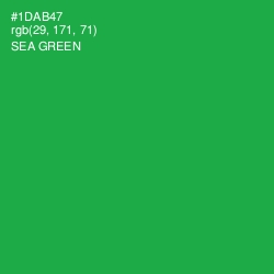 #1DAB47 - Sea Green Color Image