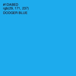 #1DABED - Dodger Blue Color Image