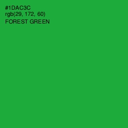 #1DAC3C - Forest Green Color Image