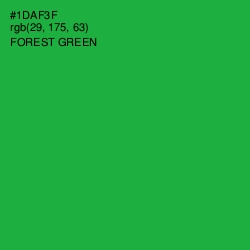 #1DAF3F - Forest Green Color Image