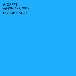 #1DAFFB - Dodger Blue Color Image