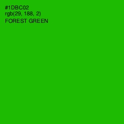 #1DBC02 - Forest Green Color Image