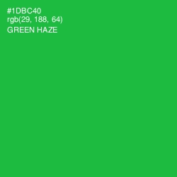 #1DBC40 - Green Haze Color Image